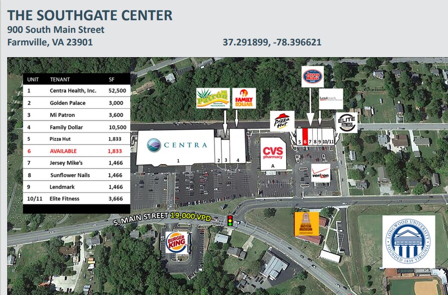 1099 S Main St, Farmville, VA à louer - Photo du bâtiment - Image 1 de 9