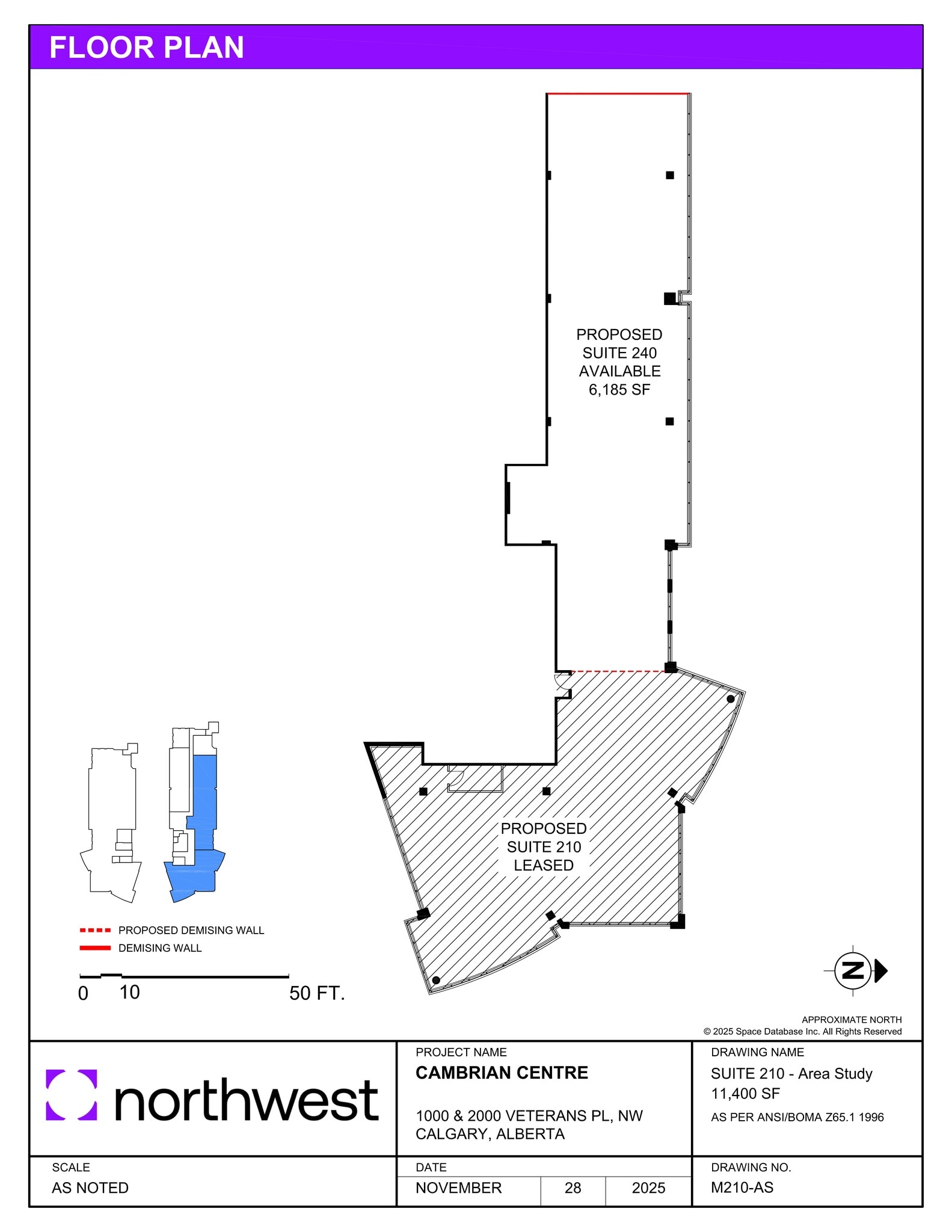 1000-2000 Veteran's Pl NW, Calgary, AB à louer Plan de site- Image 1 de 1