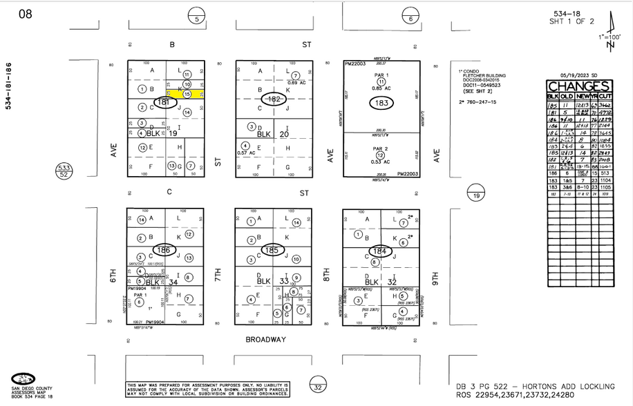 1152 7th Ave, San Diego, CA à vendre - Plan cadastral - Image 3 de 3