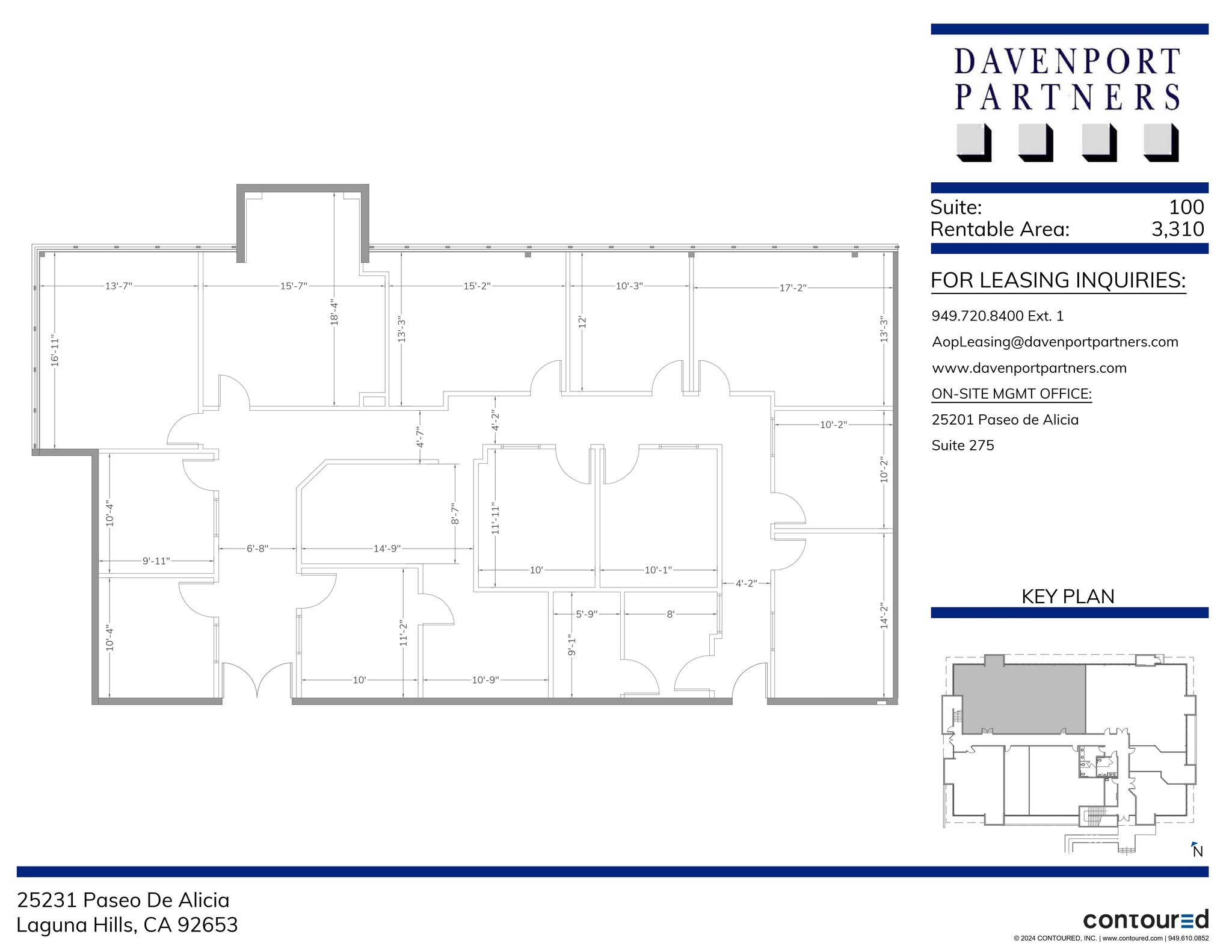 25231 Paseo de Alicia, Laguna Hills, CA à louer Plan de site- Image 1 de 1