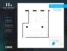1301 W 22nd St, Oak Brook, IL for lease Floor Plan- Image 2 of 2