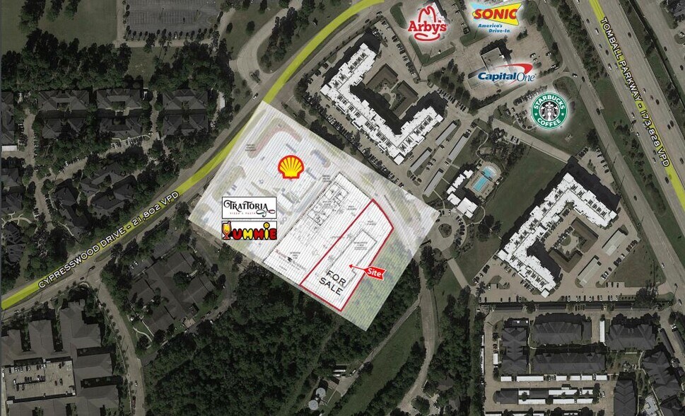 SWQ SH 249 & CYPRESSWOOD, Houston, TX for sale - Aerial - Image 2 of 3