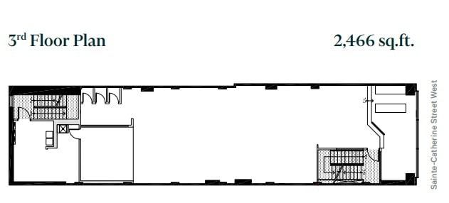 1019-1021 Rue Sainte-Catherine O, Montréal, QC à louer Plan d’étage- Image 1 de 1