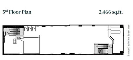 1019-1021 Rue Sainte-Catherine O, Montréal, QC à louer Plan d’étage- Image 1 de 1
