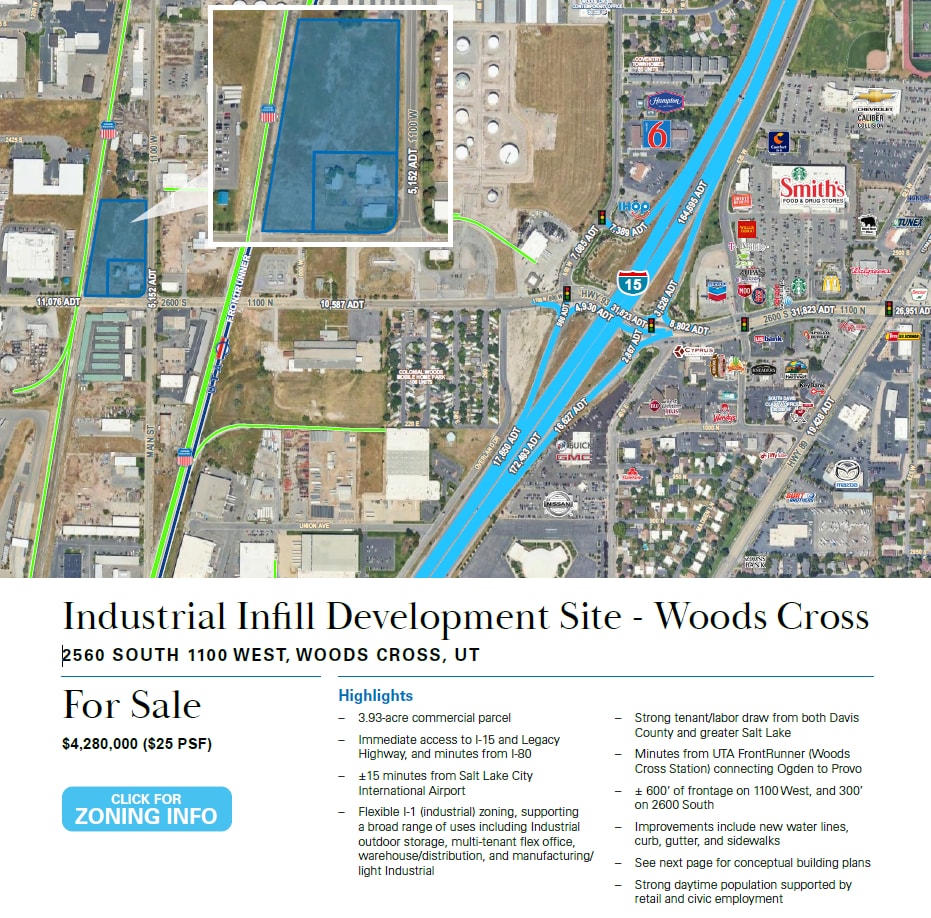 2560 S 1100 W, Woods Cross, UT for sale Aerial- Image 1 of 23