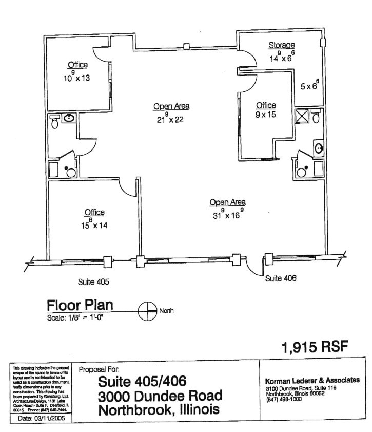 3000 Dundee Rd, Northbrook, IL à louer Plan d’étage- Image 1 de 1