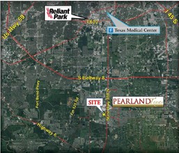 Business Center Dr, Pearland, TX - aerial  map view