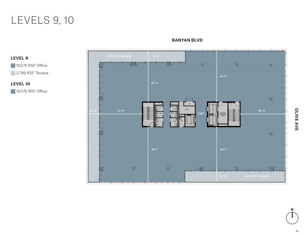 300 Banyan Blvd, West Palm Beach, FL for lease Floor Plan- Image 1 of 3