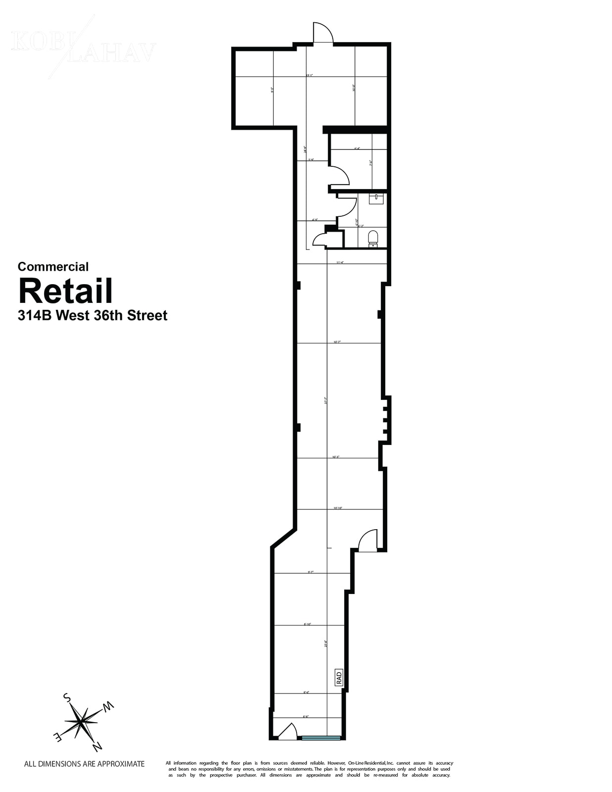 314-318 W 36th St, New York, NY for lease Floor Plan- Image 1 of 1