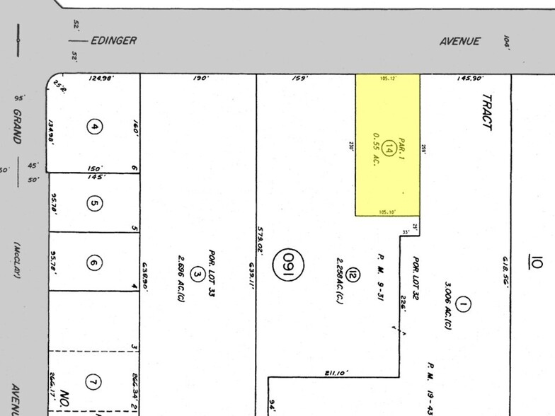 1540 E Edinger Ave, Santa Ana, CA for sale - Plat Map - Image 2 of 10