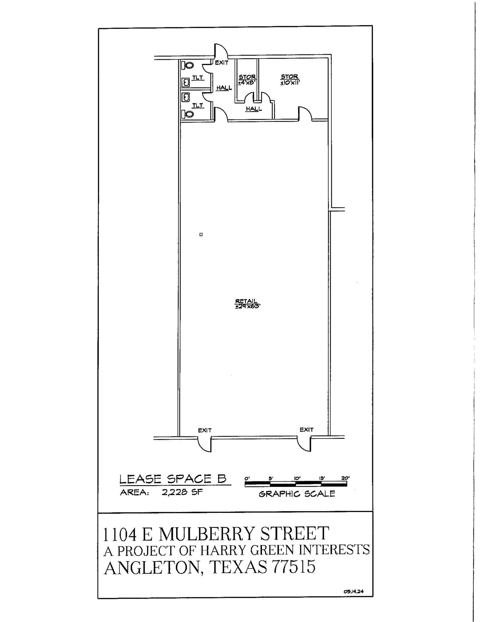 1100-1116 E Mulberry St, Angleton, TX à louer Plan de site- Image 1 de 1