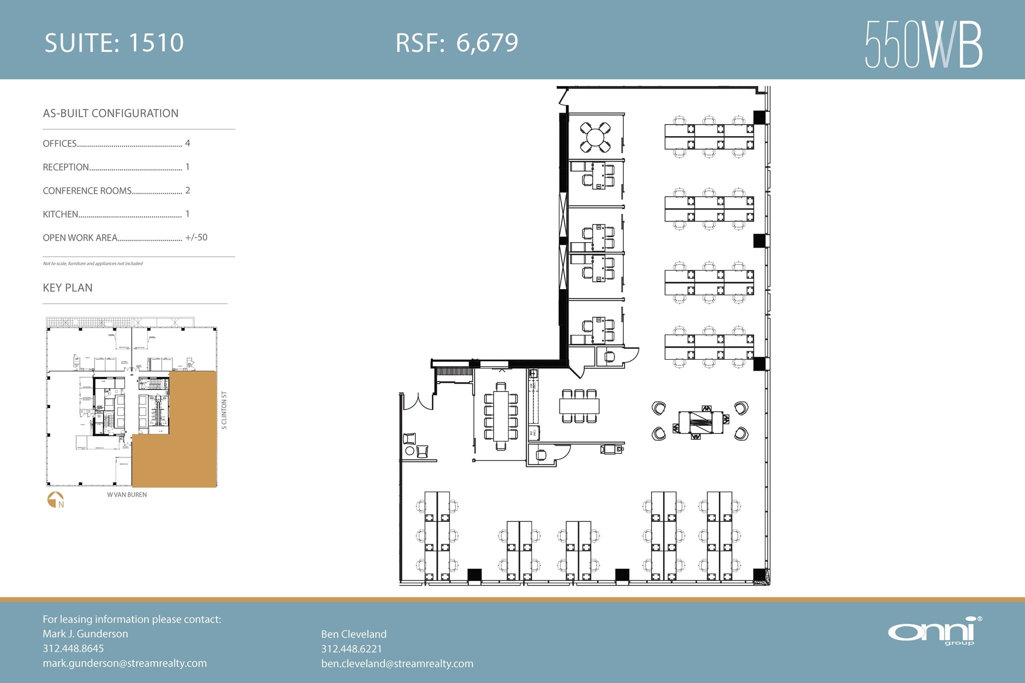 550 W Van Buren St, Chicago, IL à louer Plan d’étage- Image 1 de 1