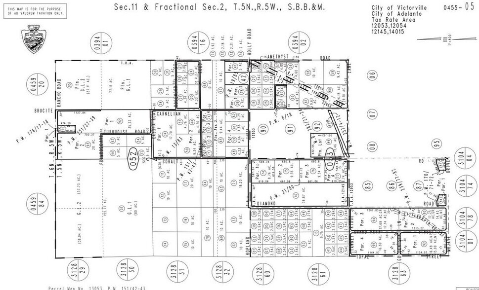 0 Brucite Rd, Victorville, CA à vendre - Plan cadastral - Image 2 de 2