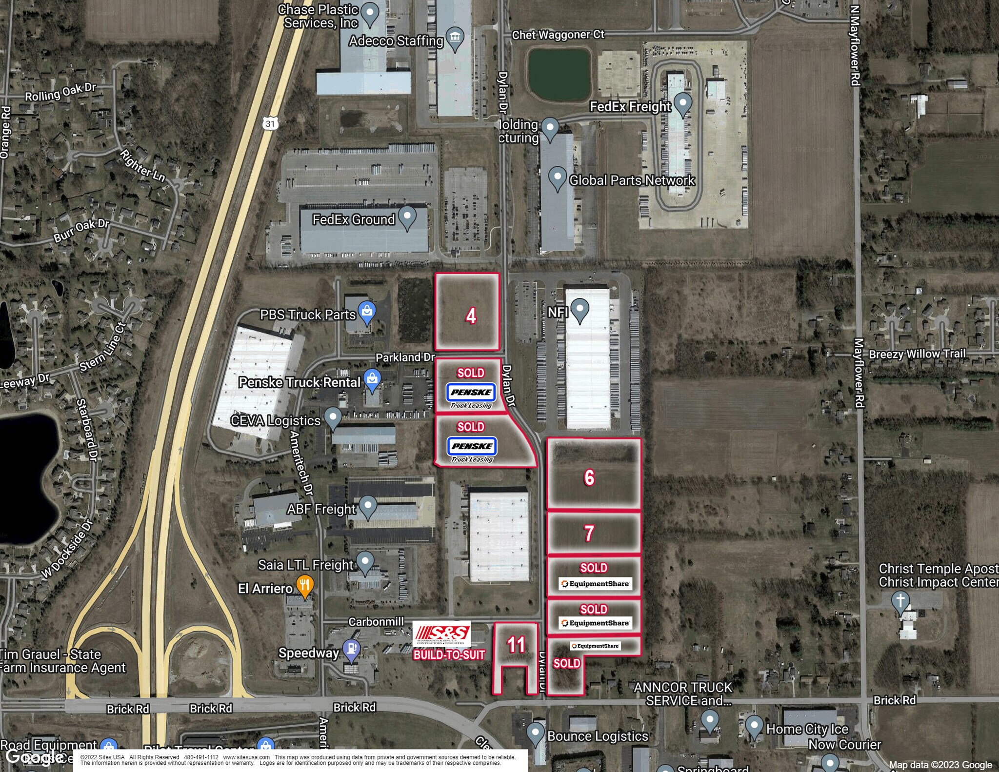 US 31 & Dylan Drive land portefeuille de 4 propriétés à vendre sur LoopNet.ca Photo du bâtiment- Image 1 de 4