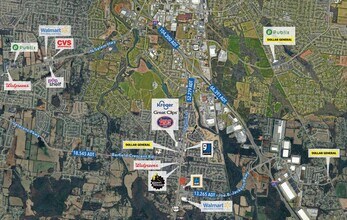 South Church Street, Murfreesboro, TN - Aérien  Vue de la carte