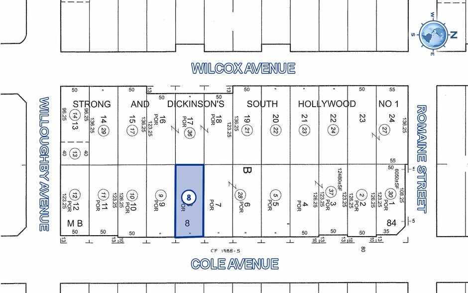 923 Cole Ave, Los Angeles, CA à louer - Plan cadastral - Image 3 de 15