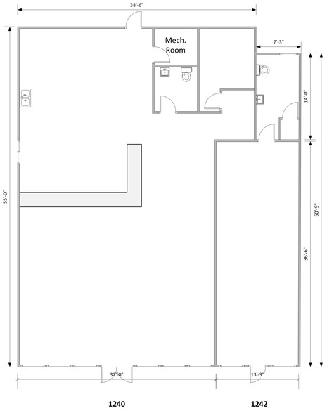 1240-1266 Lincoln Way E, Massillon, OH for lease - Floor Plan - Image 2 of 2