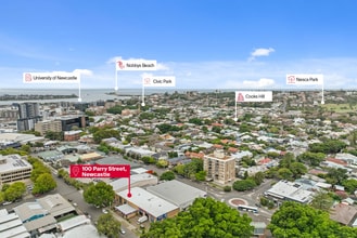 100 Parry St, Newcastle West, NSW - Aérien Vue de la carte