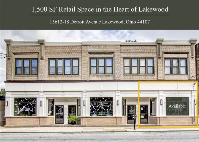 Plus de détails pour 15612-15618 Detroit Ave, Lakewood, OH - Commerce de détail à louer