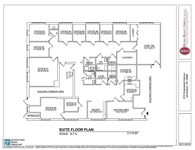 815 Greenwood Ave, Jenkintown, PA à louer Plan d’étage- Image 1 de 13