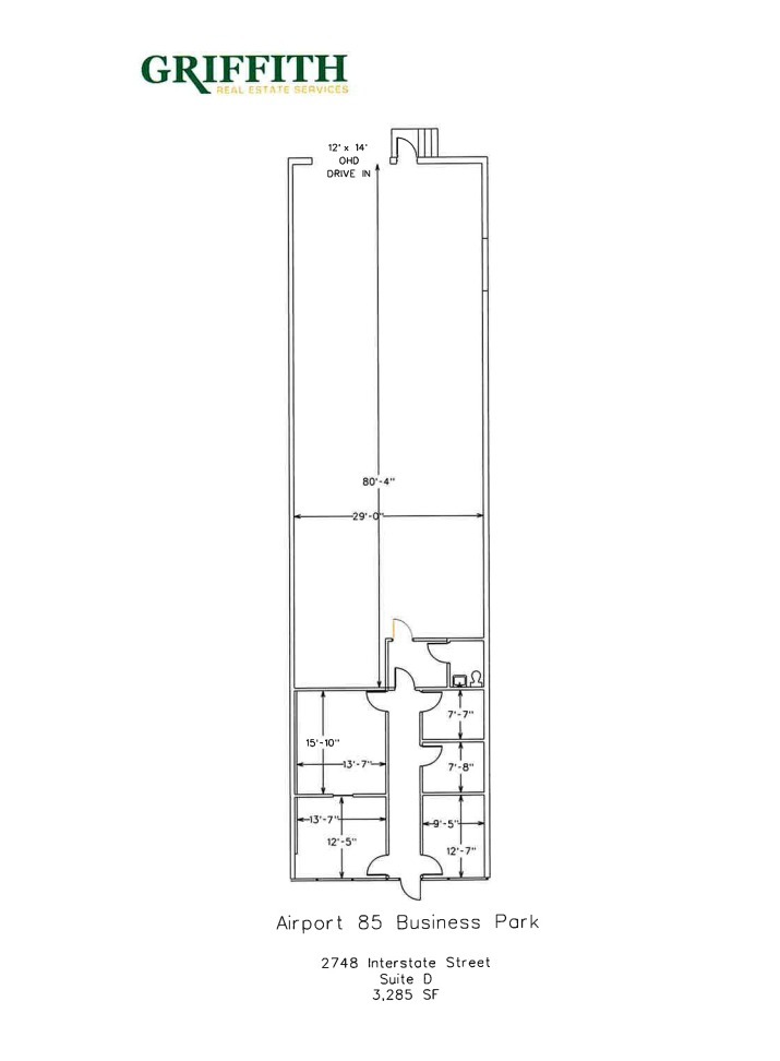 2748 Interstate St, Charlotte, NC for lease Floor Plan- Image 1 of 1