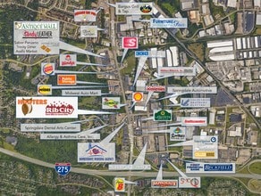 12183-12185 Springfield Pike, Cincinnati, OH - AERIAL map view - Image1