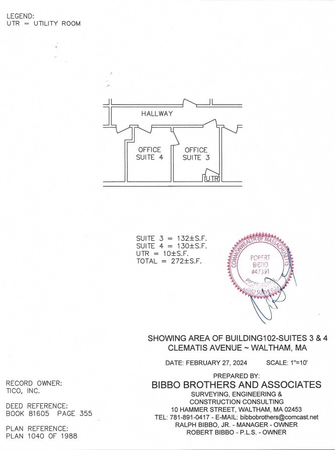 108 Clematis Ave, Waltham, MA for lease Floor Plan- Image 1 of 1