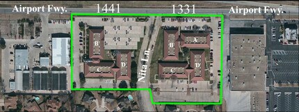 1331 Airport Fwy, Euless, TX - AÉRIEN  Vue de la carte