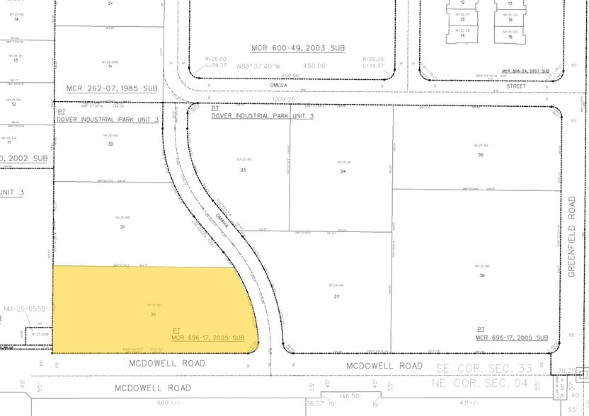4220 E McDowell Rd, Mesa, AZ for lease - Plat Map - Image 2 of 18
