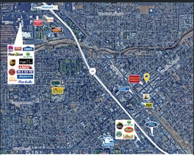 231-233 E Yosemite Ave, Madera, CA - Aérien  Vue de la carte