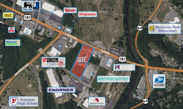 833 N Green St, Morganton, NC - aerial  map view