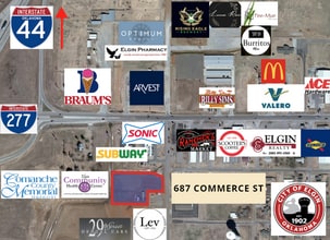 687 A St, Elgin, OK - AÉRIEN Vue de la carte