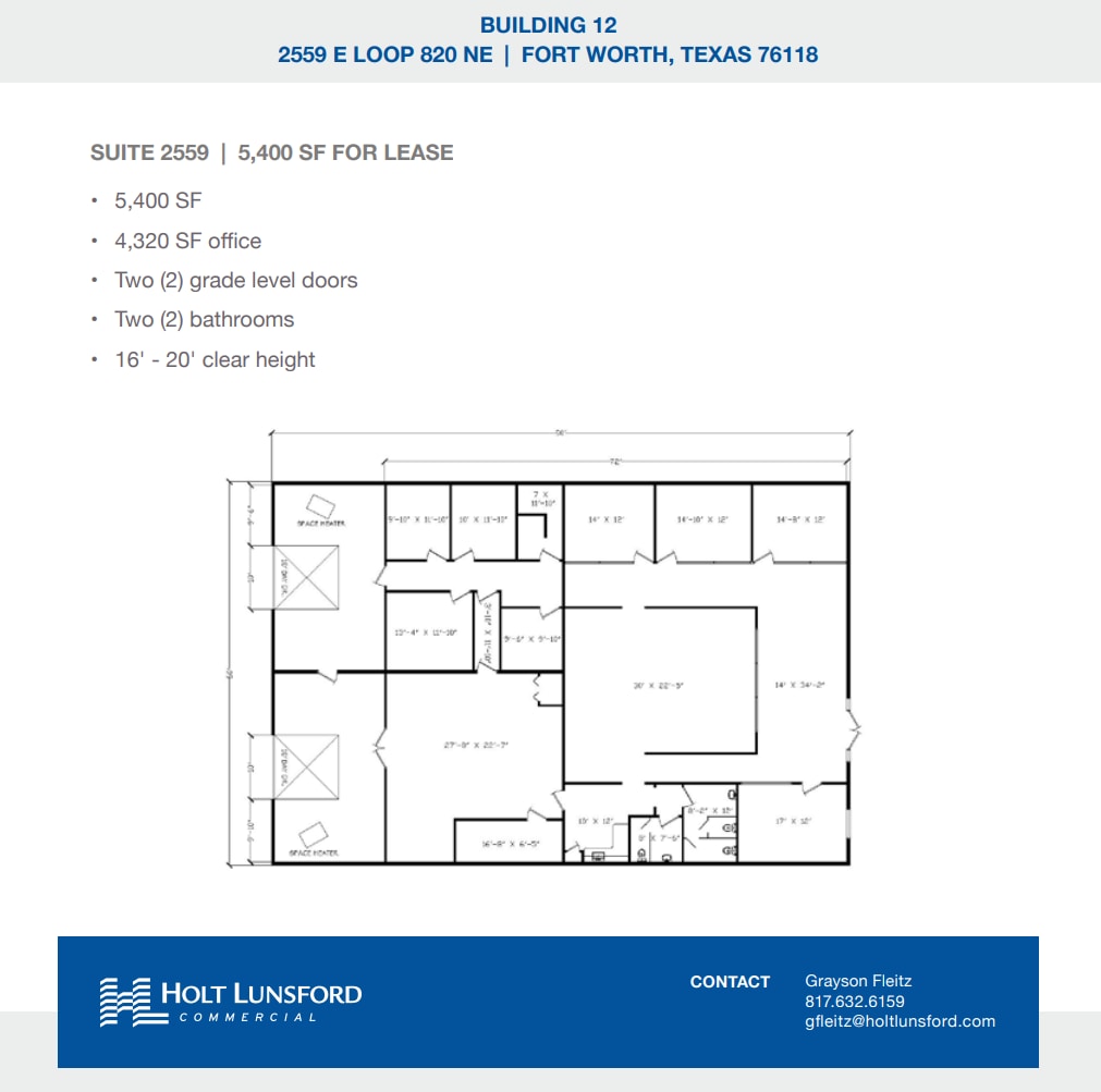 2501-2519 Gravel Dr, Fort Worth, TX à louer Plan d’étage- Image 1 de 1