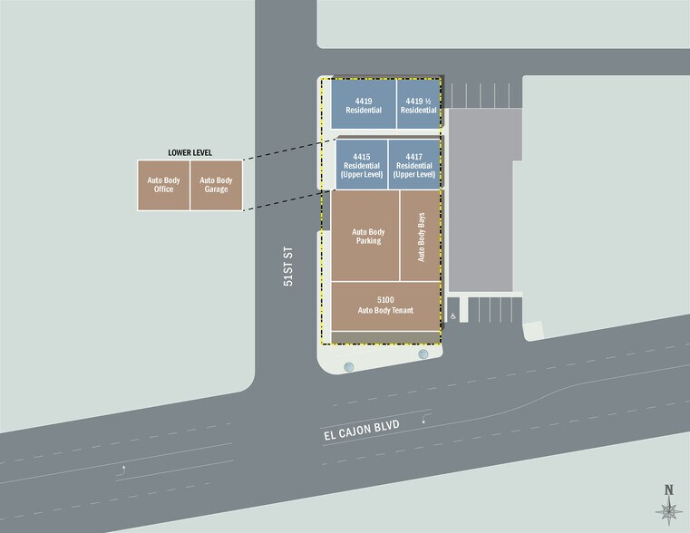 5100 El Cajon Blvd, San Diego, CA à vendre - Plan de site - Image 3 de 3