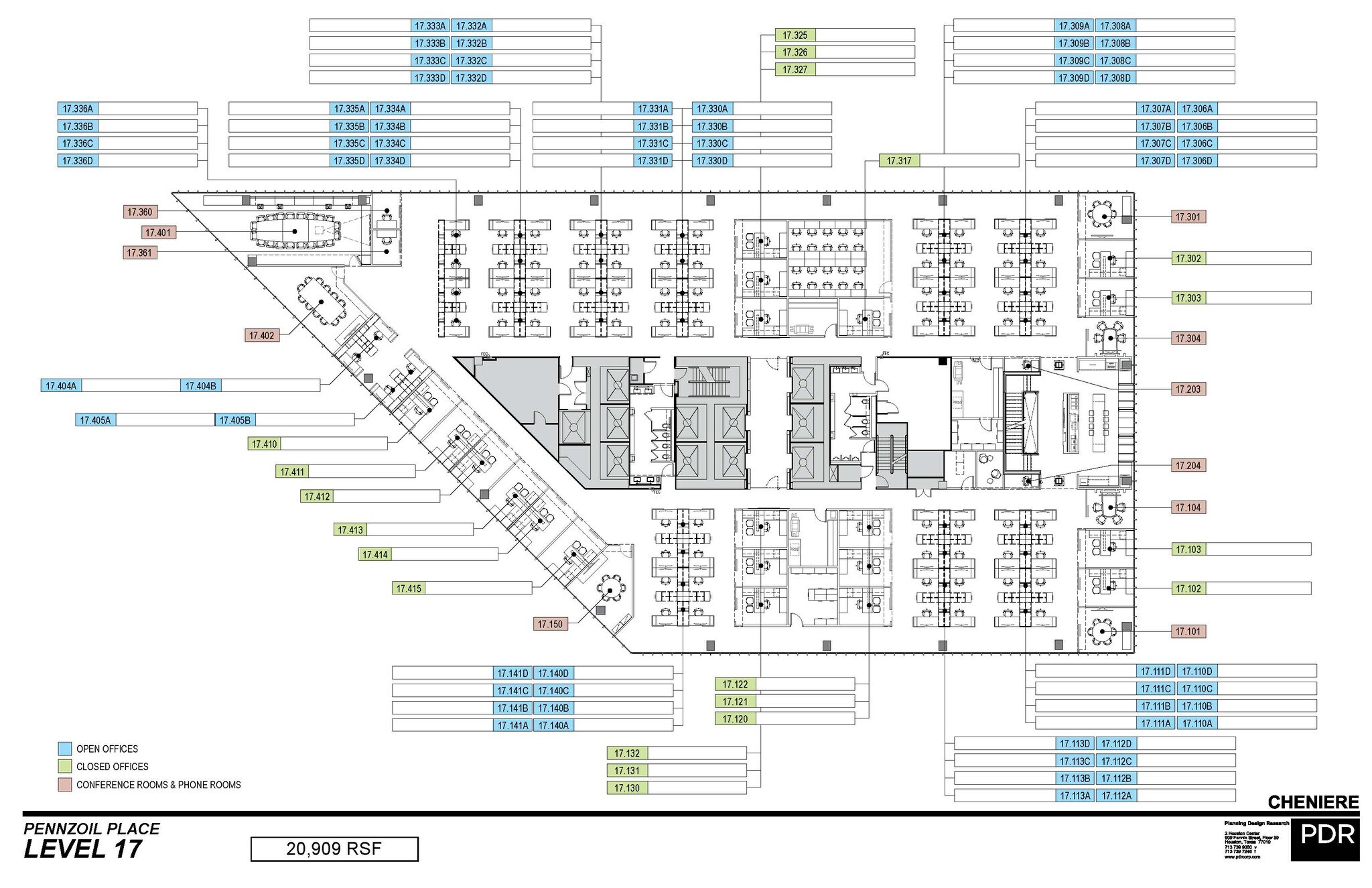 700 Milam St, Houston, TX à louer Plan d’étage- Image 1 de 1
