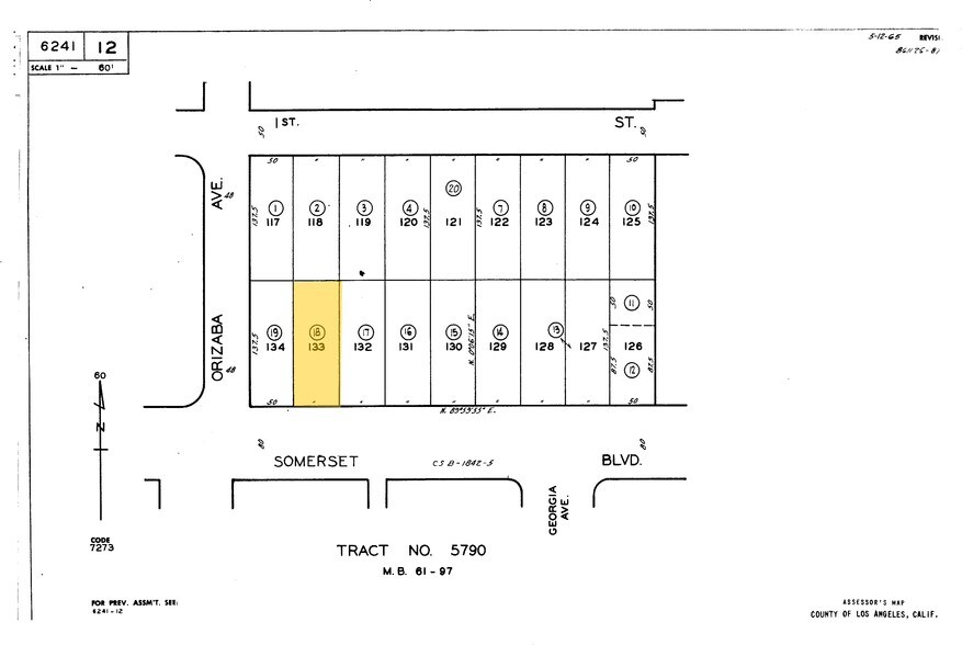 8101-8111 Somerset Blvd, Paramount, CA for lease - Plat Map - Image 2 of 4