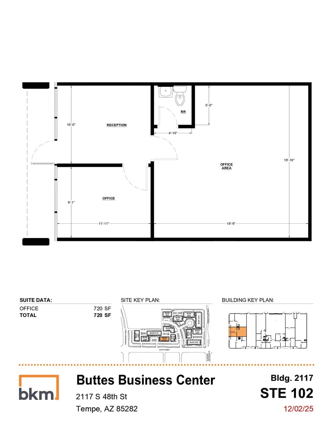 2105 S 48th St, Tempe, AZ for lease Floor Plan- Image 1 of 1