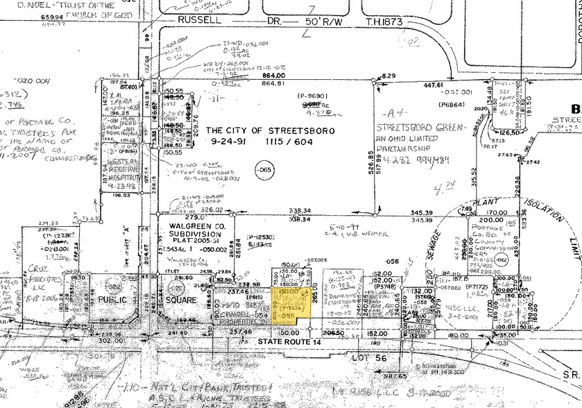 9202 State Route 14, Streetsboro, OH for lease - Plat Map - Image 2 of 3