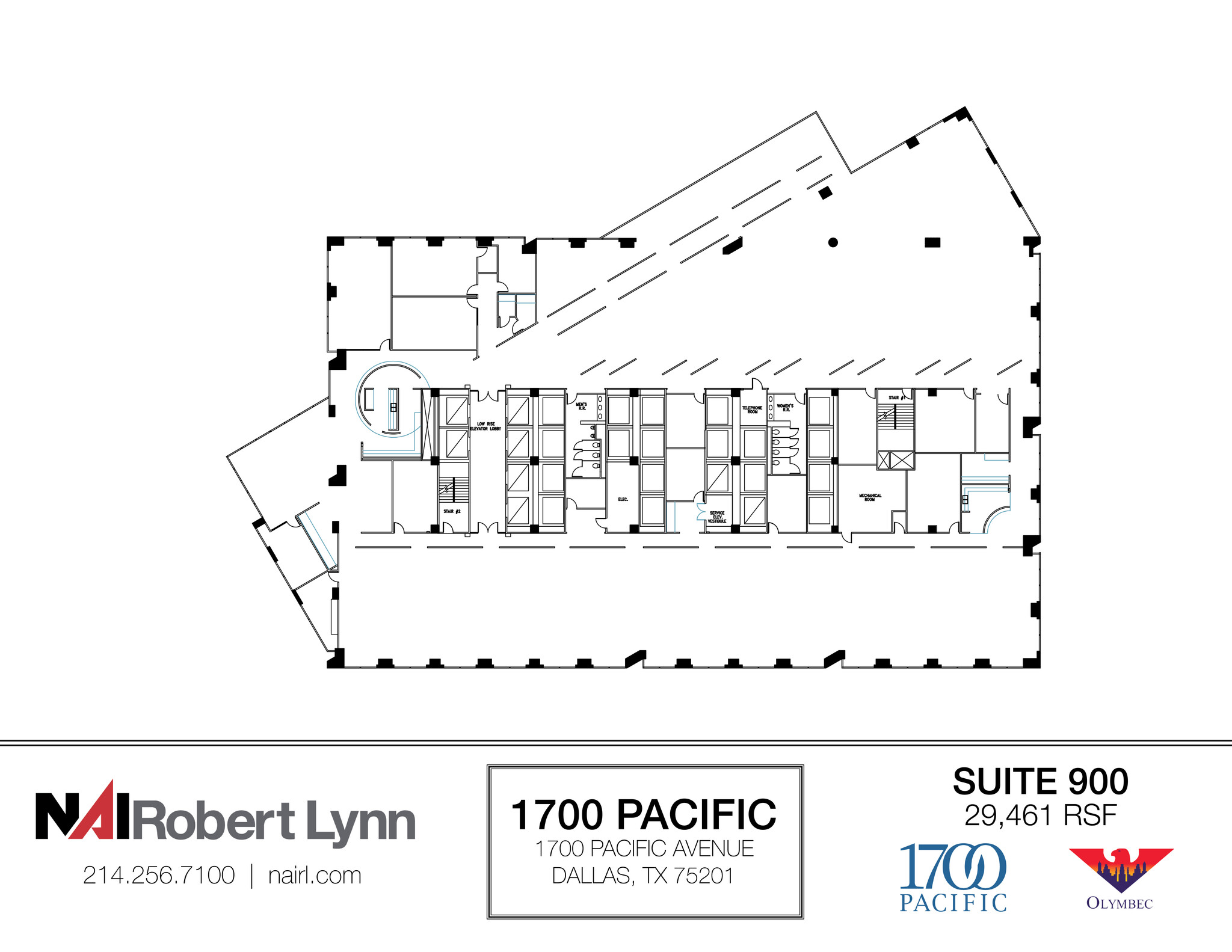 1700 Pacific Ave, Dallas, TX à louer Plan d  tage- Image 1 de 1