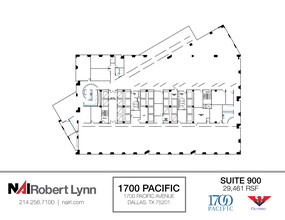 1700 Pacific Ave, Dallas, TX à louer Plan d  tage- Image 1 de 1