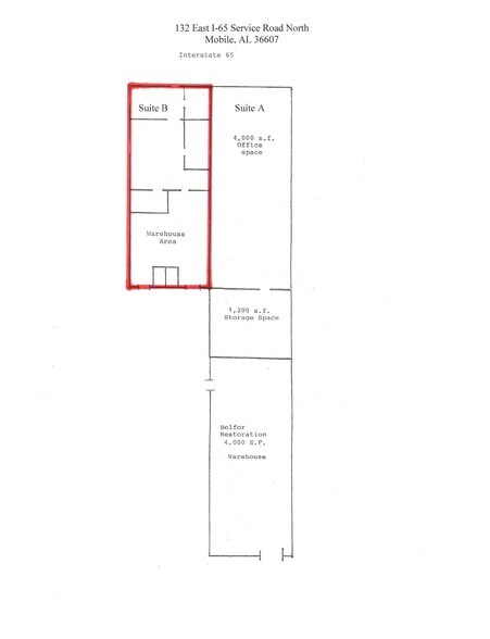 132-134 E I-65 Service Rd N, Mobile, AL à louer - Plan de site - Image 3 de 4