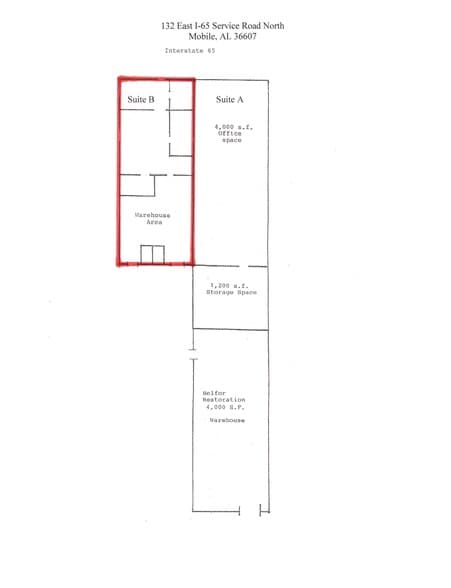 132-134 E I-65 Service Rd N, Mobile, AL for lease - Site Plan - Image 3 of 4