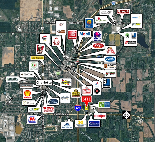 500 Meijer St, Charlotte, MI à vendre - Aérien - Image 2 de 2