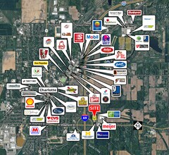 500 Meijer St, Charlotte, MI - Aérien  Vue de la carte