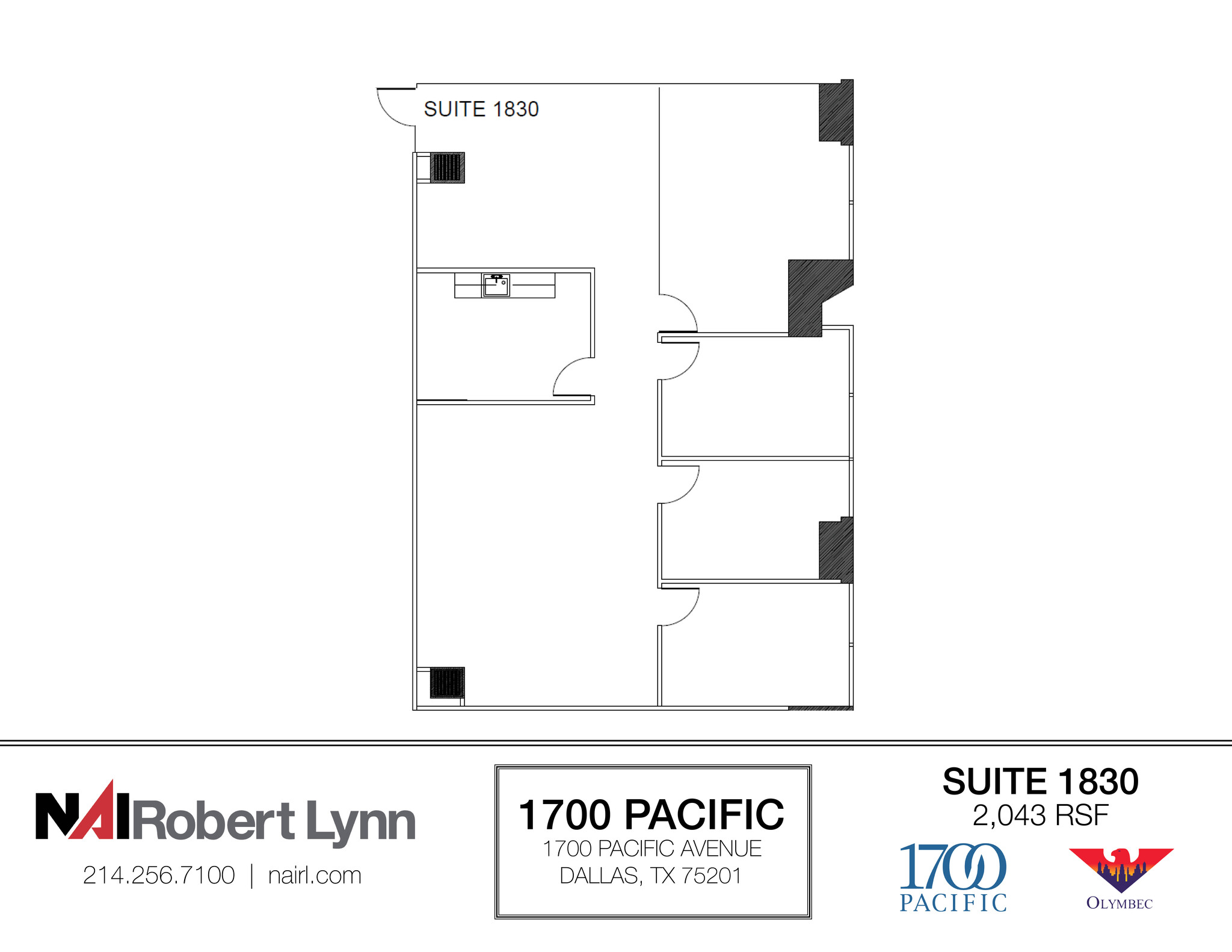 1700 Pacific Ave, Dallas, TX à louer Plan d  tage- Image 1 de 1