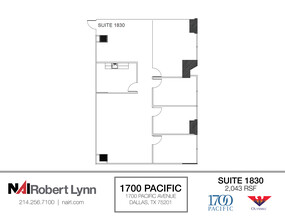 1700 Pacific Ave, Dallas, TX à louer Plan d  tage- Image 1 de 1