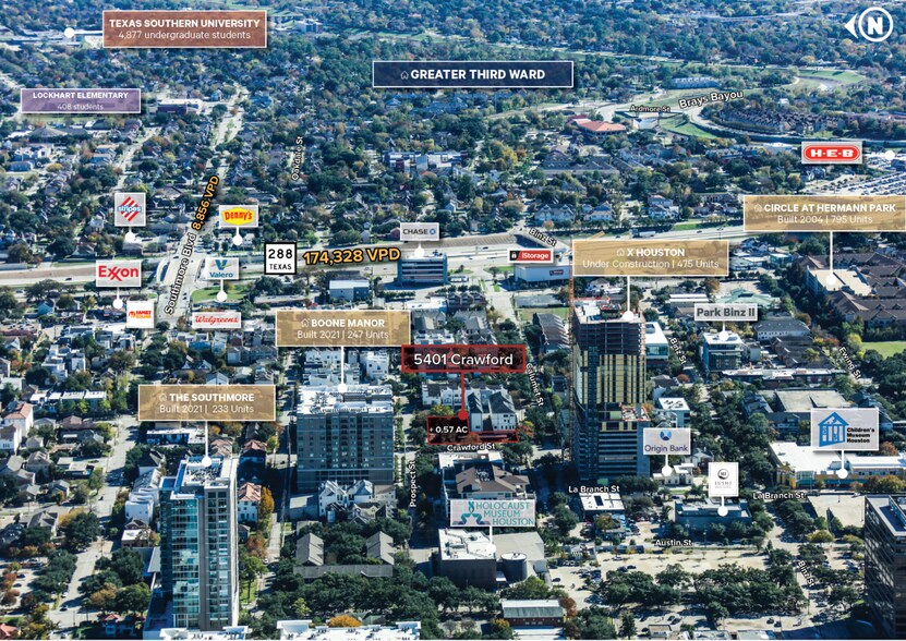 5401 Crawford Street, Houston, TX à vendre - Photo du bâtiment - Image 2 de 4