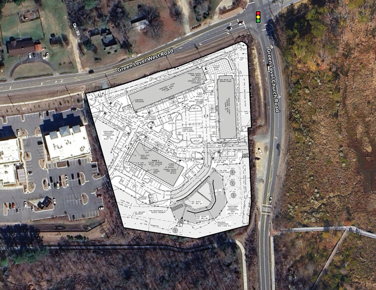 8375 Green Level Church Rd, Apex, NC for lease - Aerial - Image 1 of 7