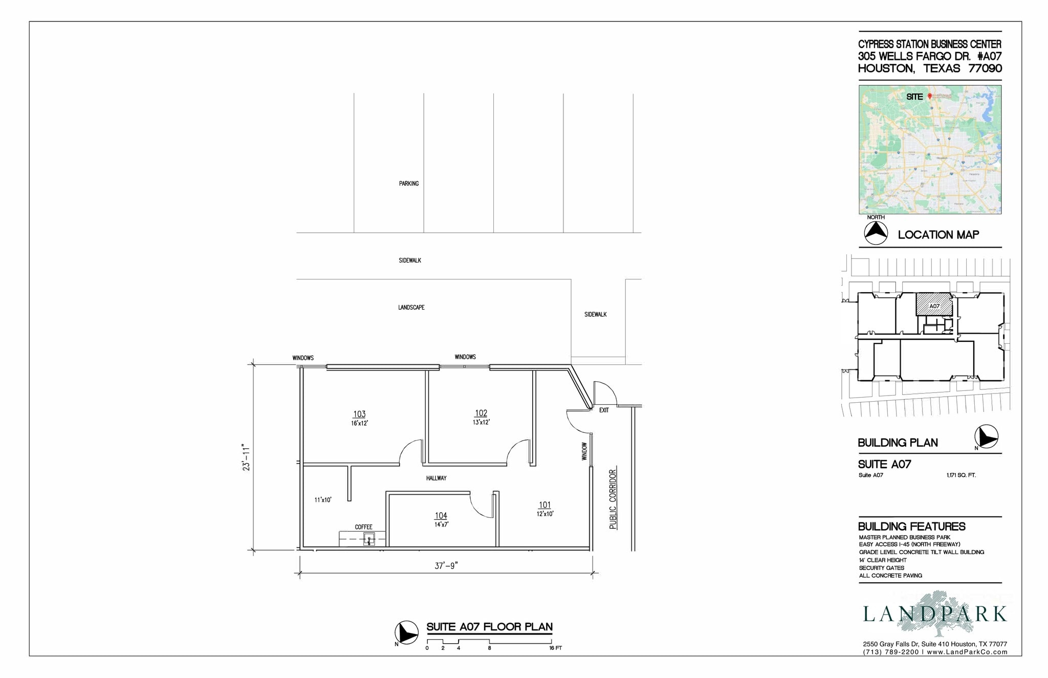 301 Wells Fargo Dr, Houston, TX à louer Plan de site- Image 1 de 1