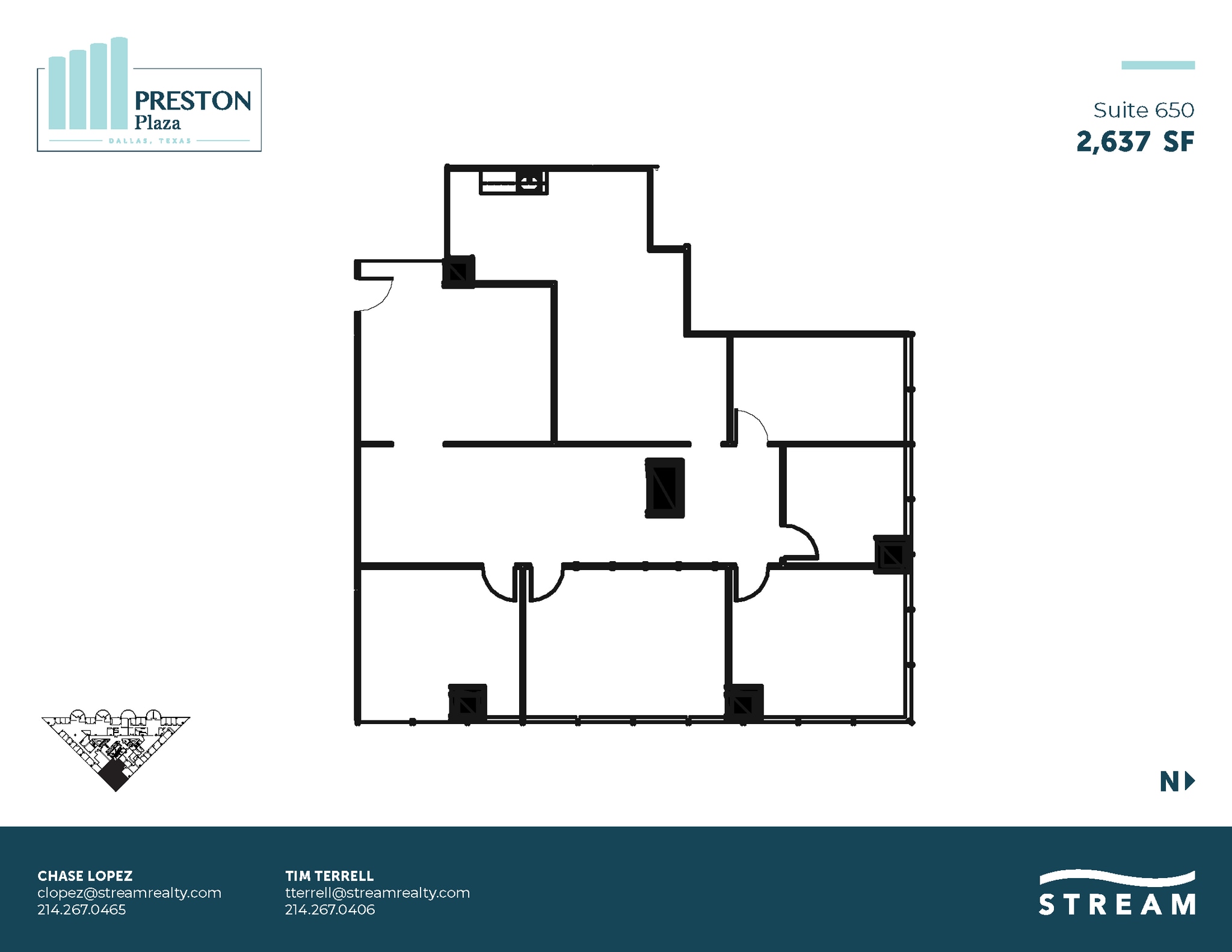 17950 Preston Rd, Dallas, TX à louer Plan d  tage- Image 1 de 5